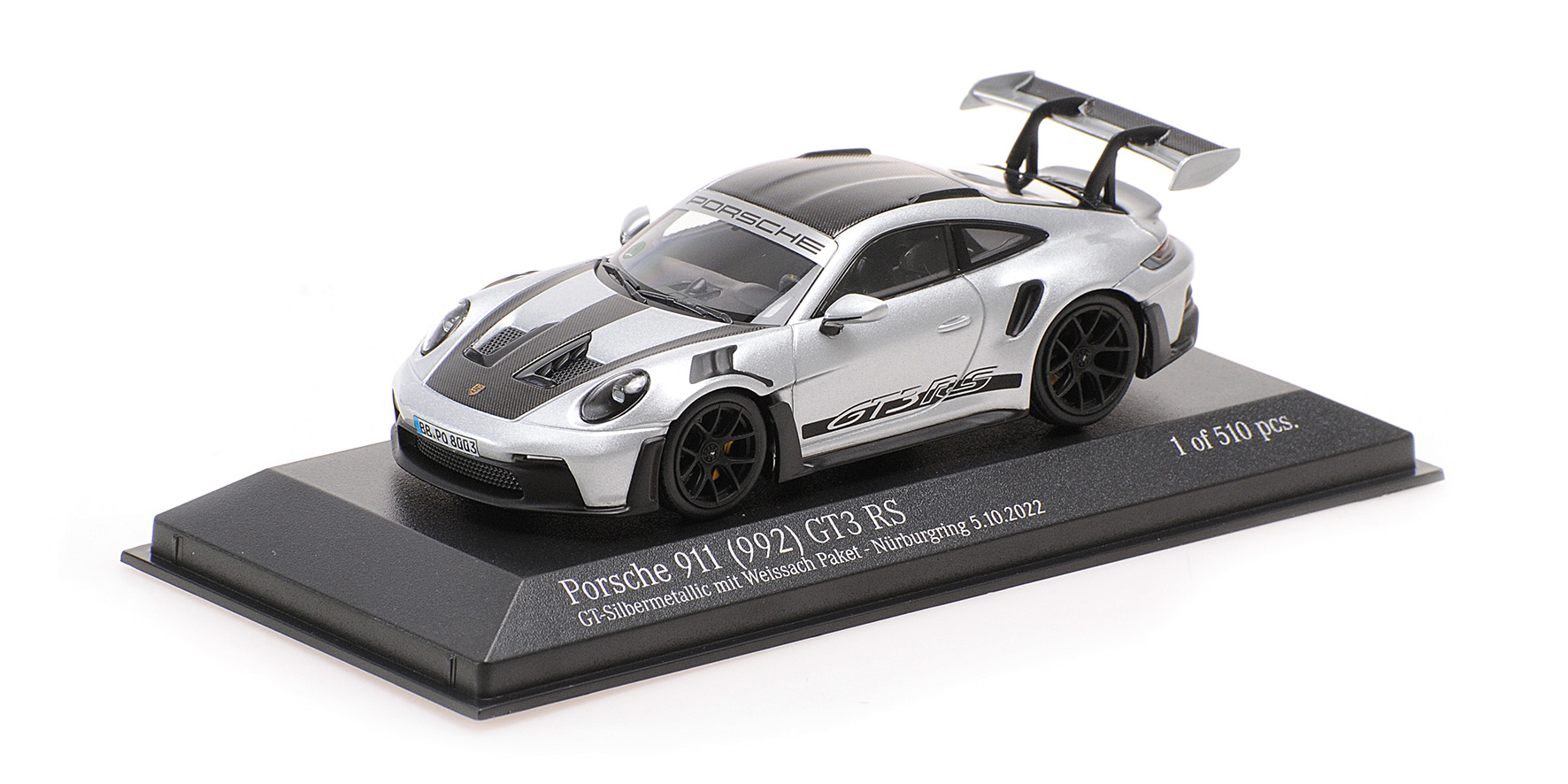 PORSCHE 911 (992) GT3RS - 2022 - SILVER W/ WP BLACK WHEELS