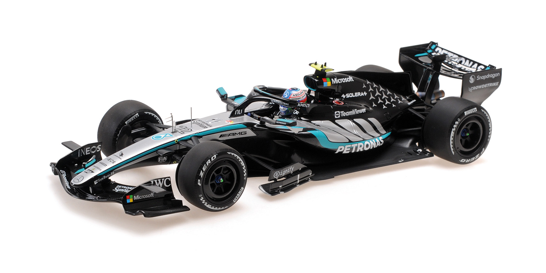 MERCEDES-AMG PETR. F1 TEAM W17 - KIMI ANTONELLI – WINNER CHINESE GP 2026 W/PITBOARD