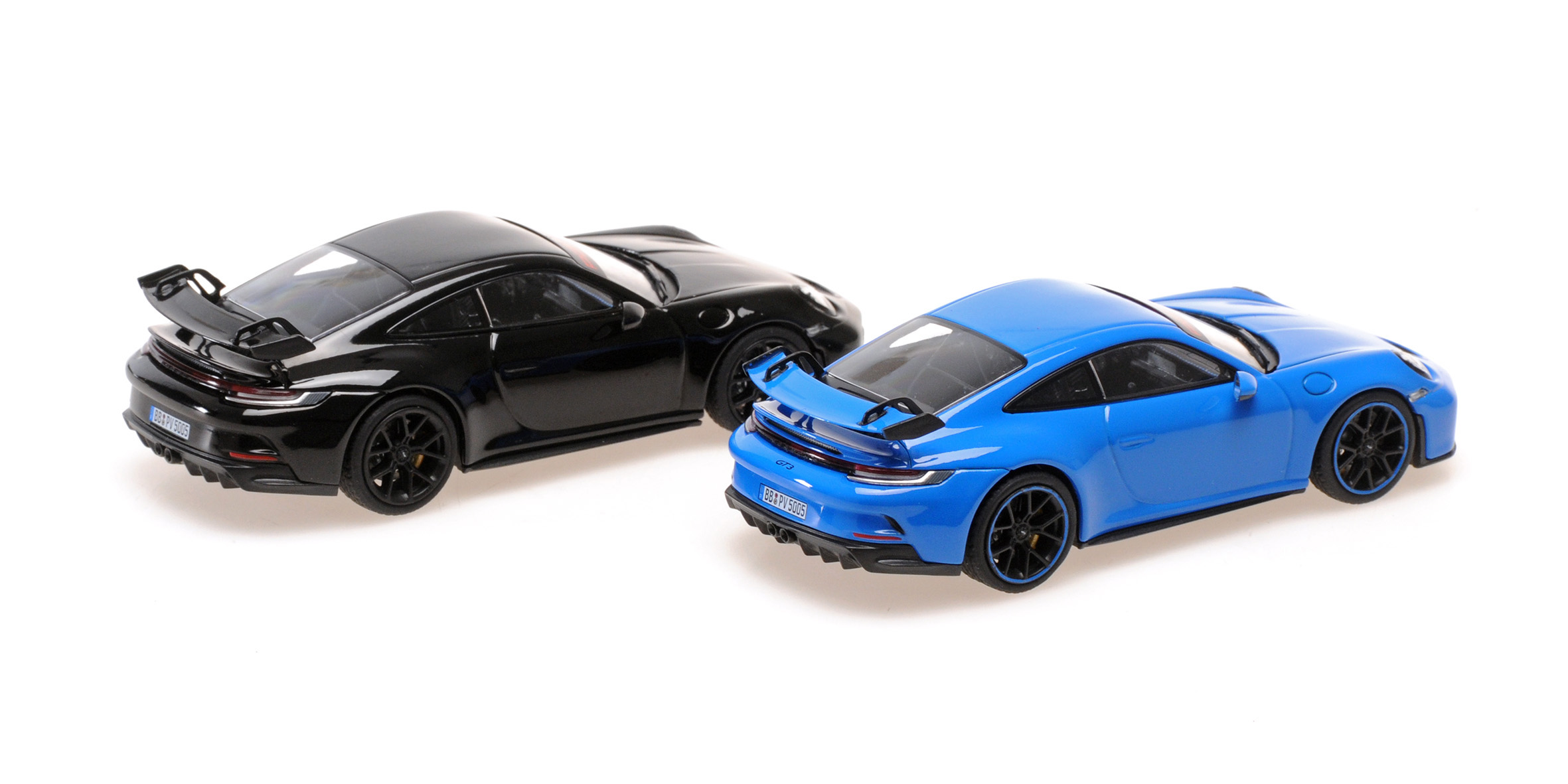 2 - CAR SET - PORSCHE 911 (992) GT3 - 2021 - SHARKBLUE & BLACK - SPORT AUTO