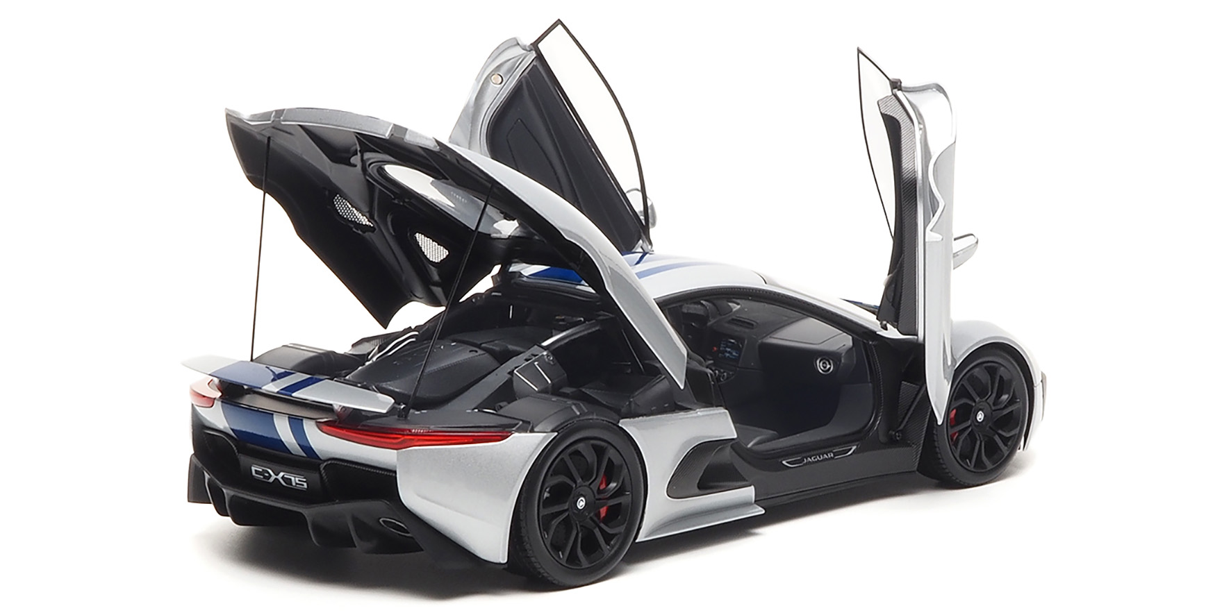 JAGUAR C-X75 - SILVER WITH BLUE STRIPES