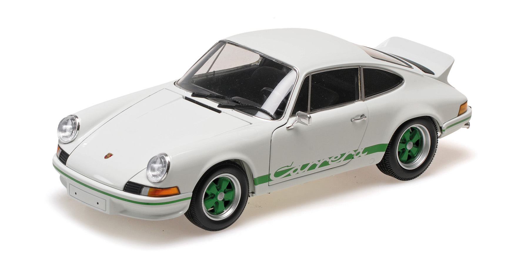 PORSCHE 911 CARRERA RS - 1972 - WHITE W/GREEN DECOR