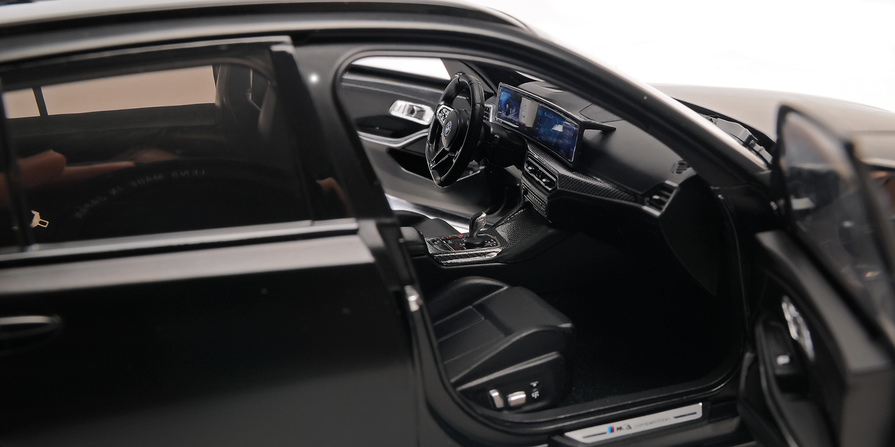 BMW M3 TOURING - 2024 - MATT BLACK W GOLD MAGNESIUM WHEELS AND BLACK INTERIOR BUCKET SEATS