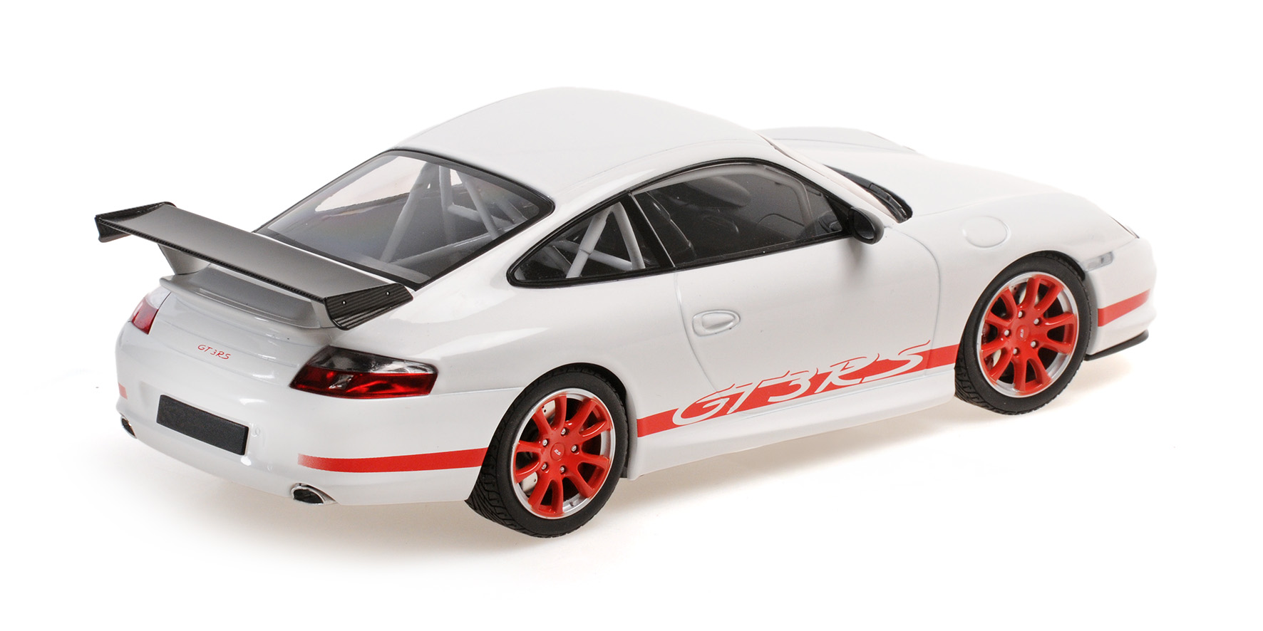 PORSCHE 911 GT3 RS - 2002 - WHITE W/RED STRIPES