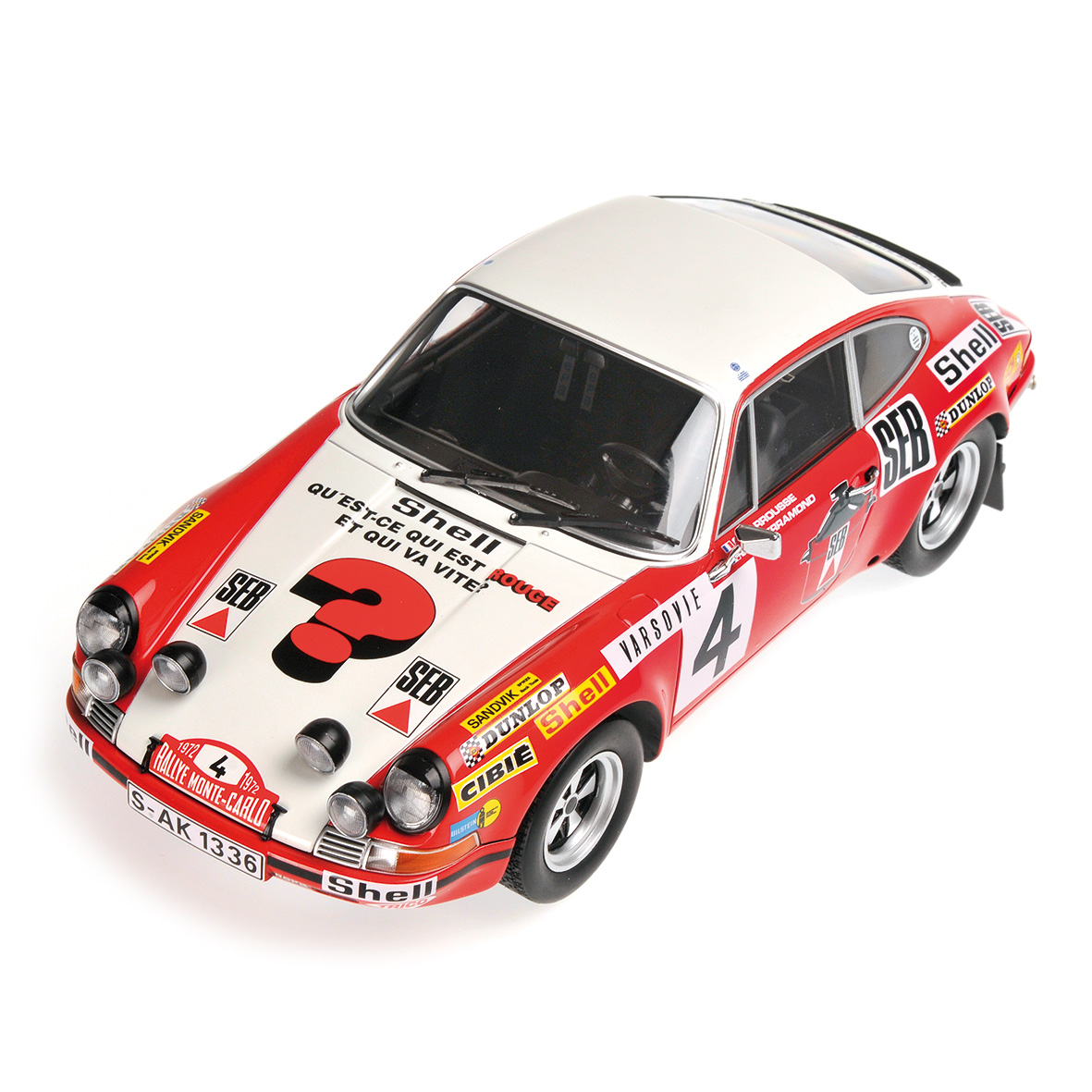 PORSCHE 911 S  - LARROUSSE/PERRAMOND - 2ND PLACE RALLYE MONTE CARLO 1972