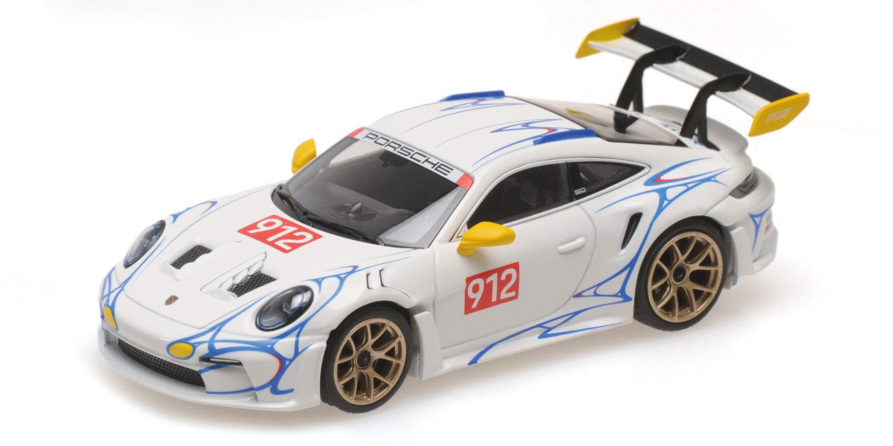 PORSCHE 911 (992) GT3RS - 2023 - WHITE W/YELLOW DECOR