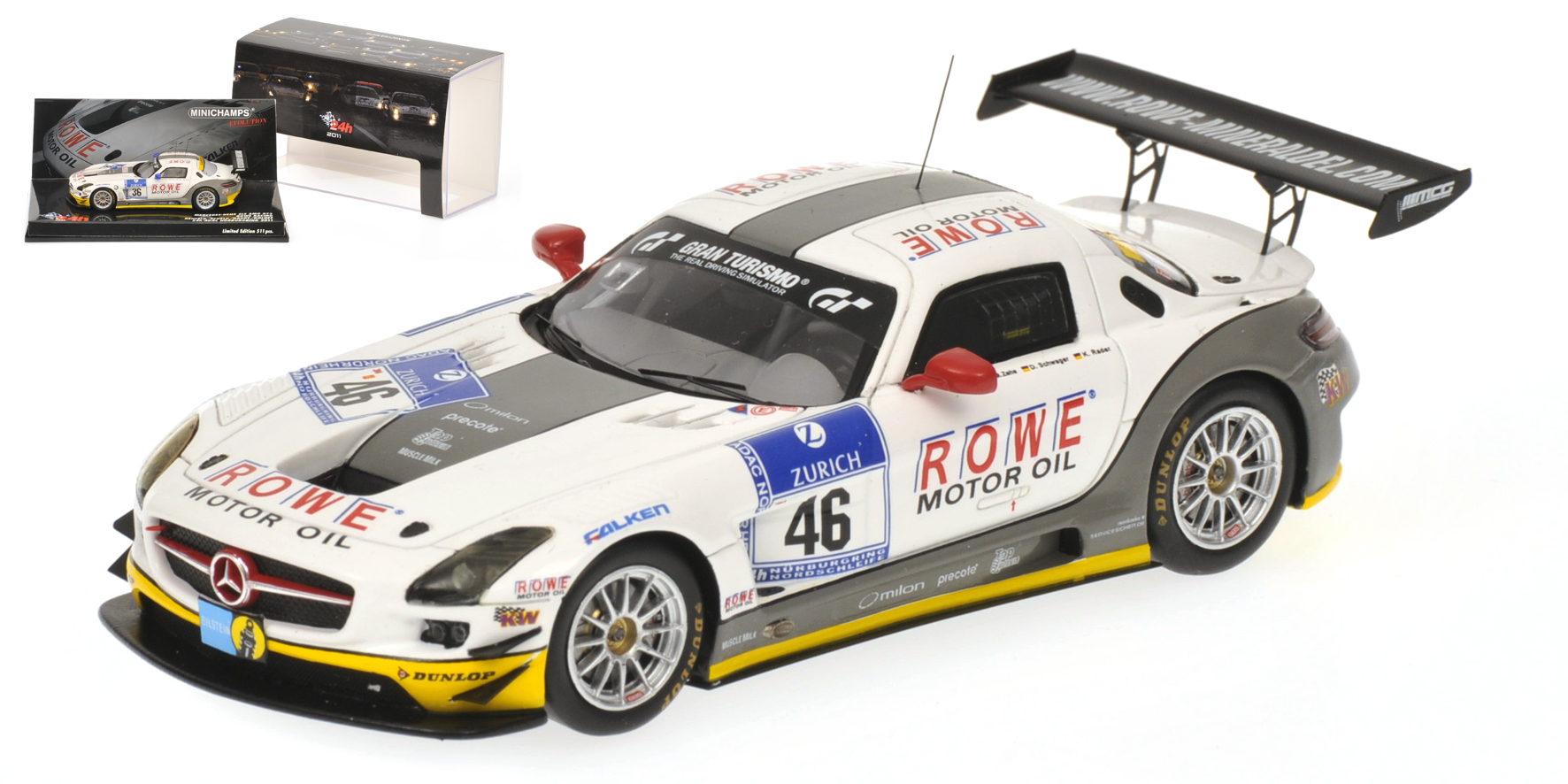 MERCEDES-BENZ SLS AMG GT3 - ROWE RACING - BULLITT/ZEHE/SCHWAGER/RADER - 24H NÜRBURGRING 2011