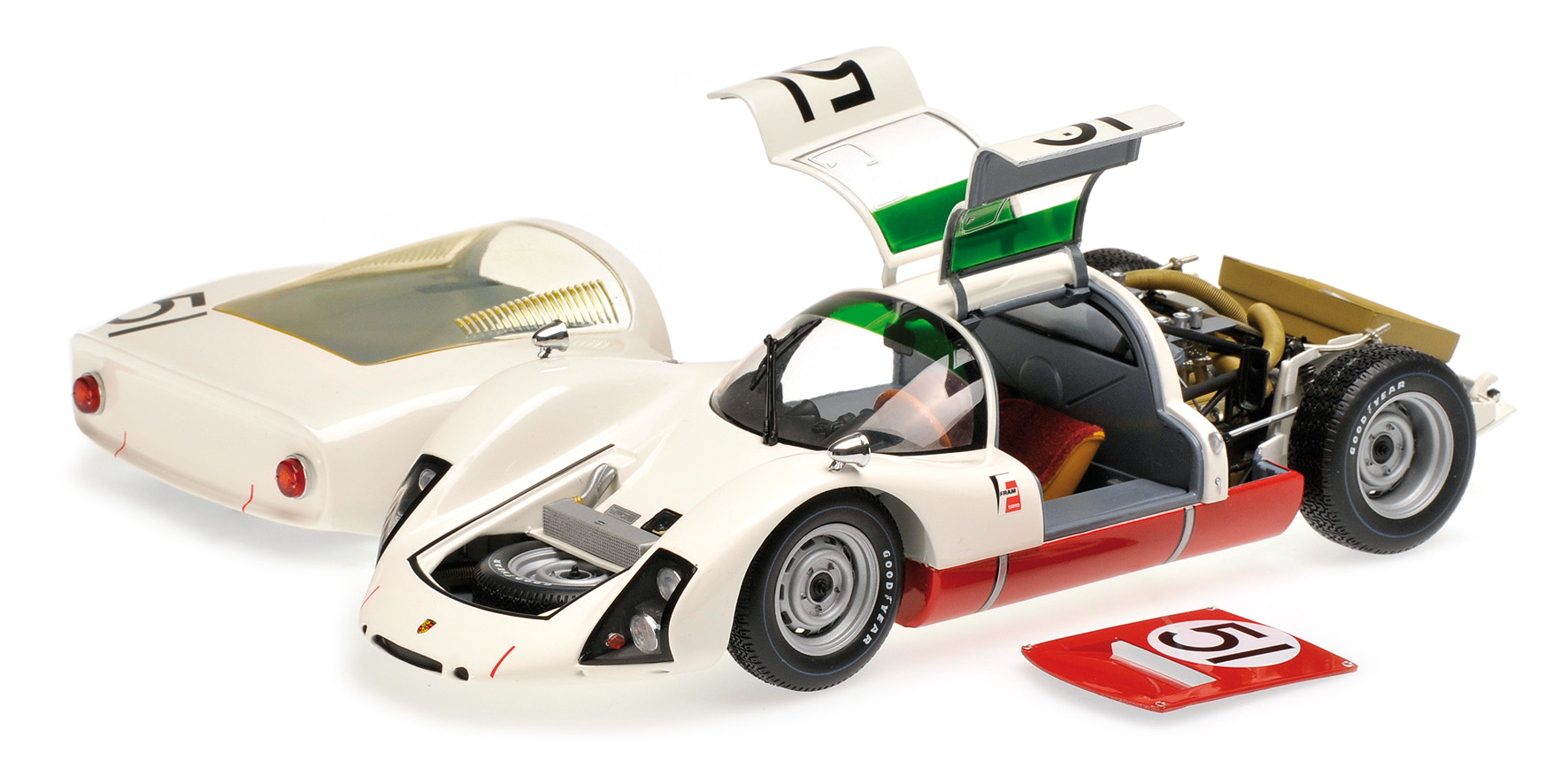 PORSCHE 906E - PORSCHE OF STUTTGART - MITTER/RINDT - DAYTONA 24 HOURS 1967