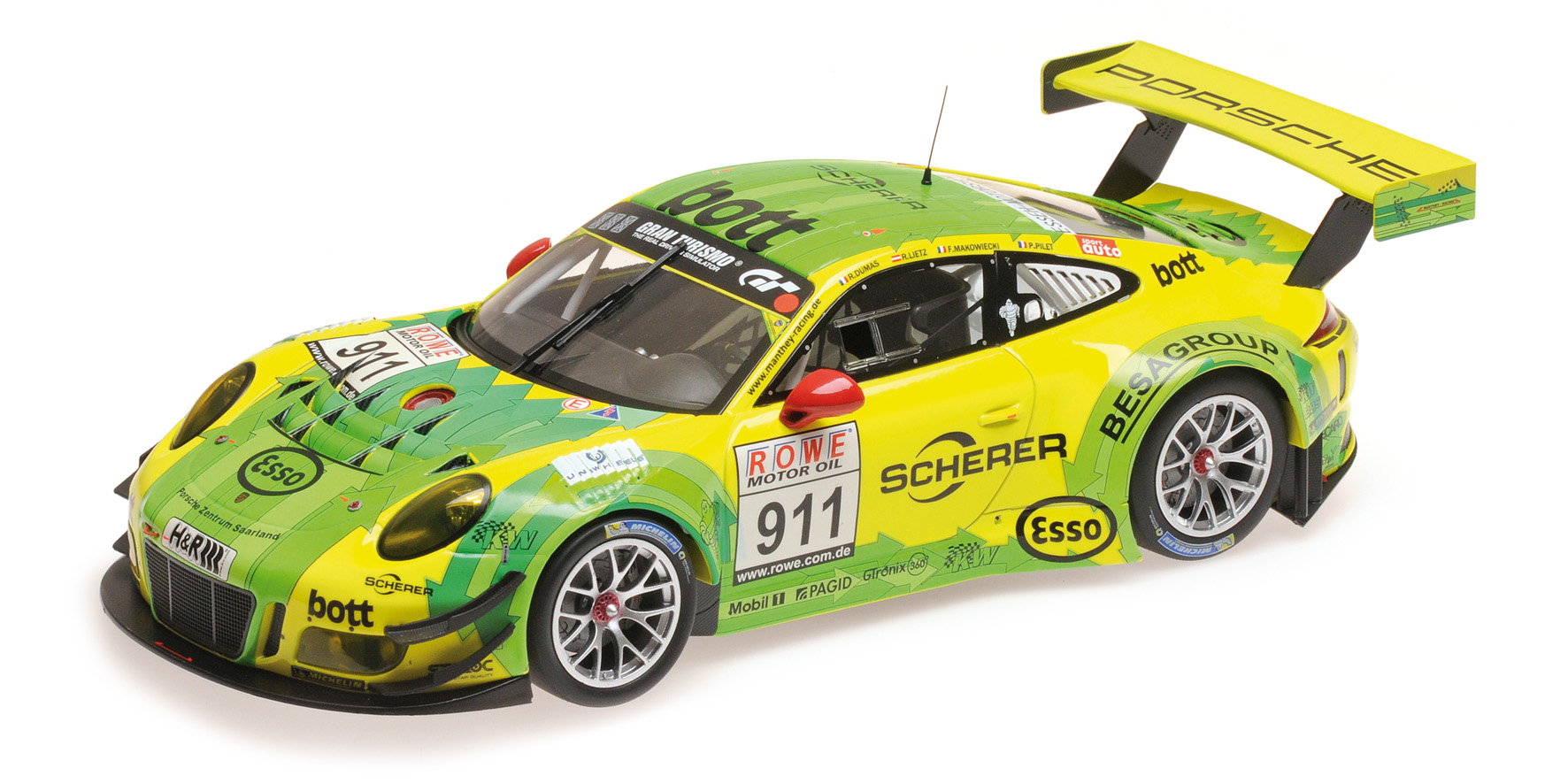 PORSCHE 911 GT3 R - MANTHEY RACING - MAKOWIECKI/LIETZ - WINNERS DMV 4H RENNEN VLN 2017
