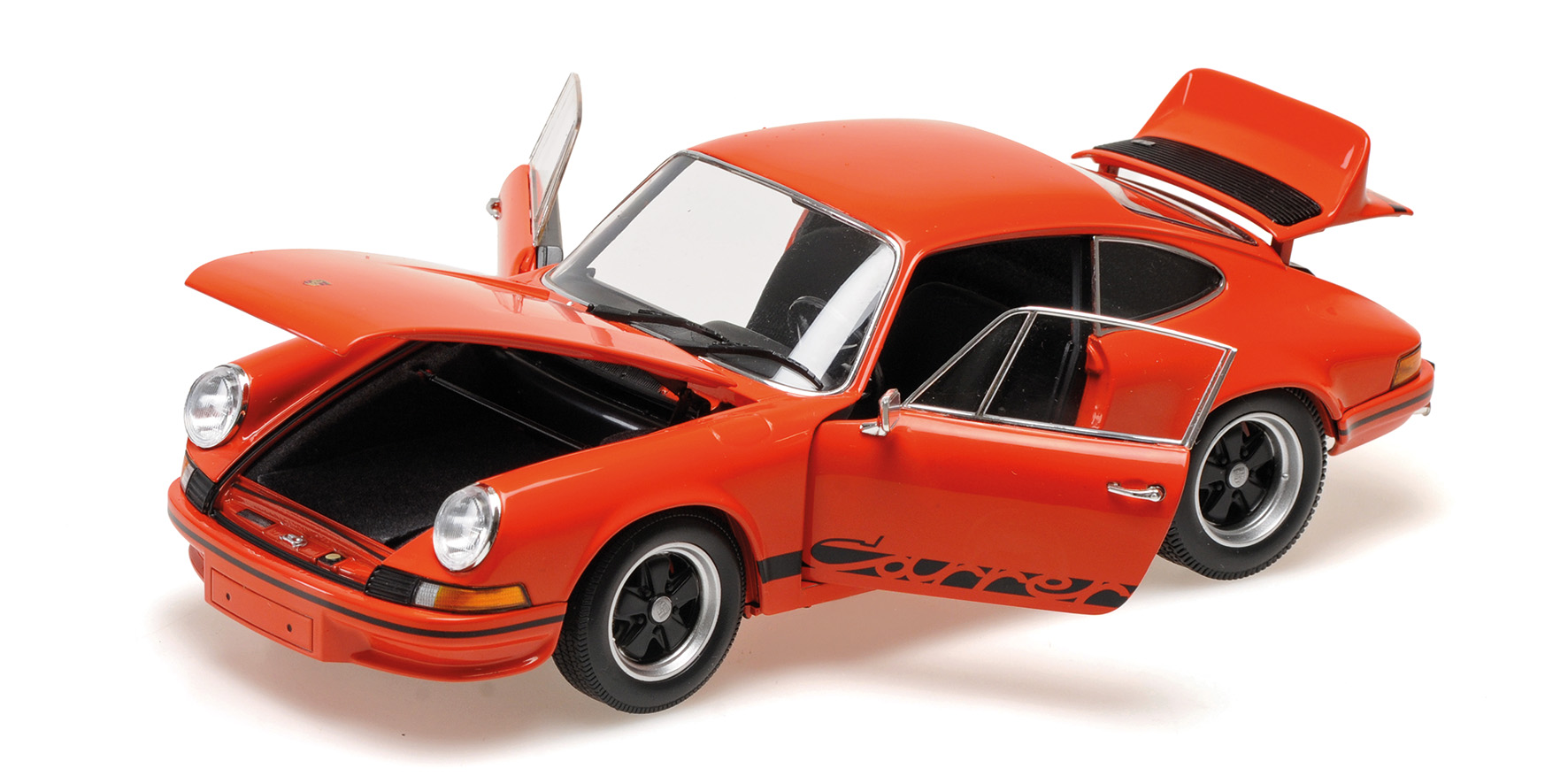 PORSCHE 911 CARRERA RS - 1972 - ORANGE W BLACK DECOR