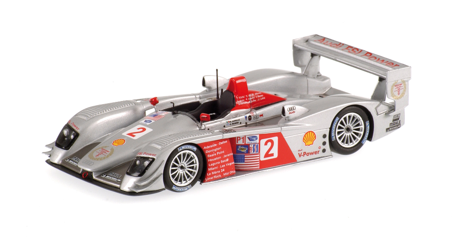 AUDI R8 - MCNISH/CAPELLO - WINNERS NEW ENGLAND GRAND PRIX - TEAM AUDI SPORT NORTH AMERICA -ELMS 2006