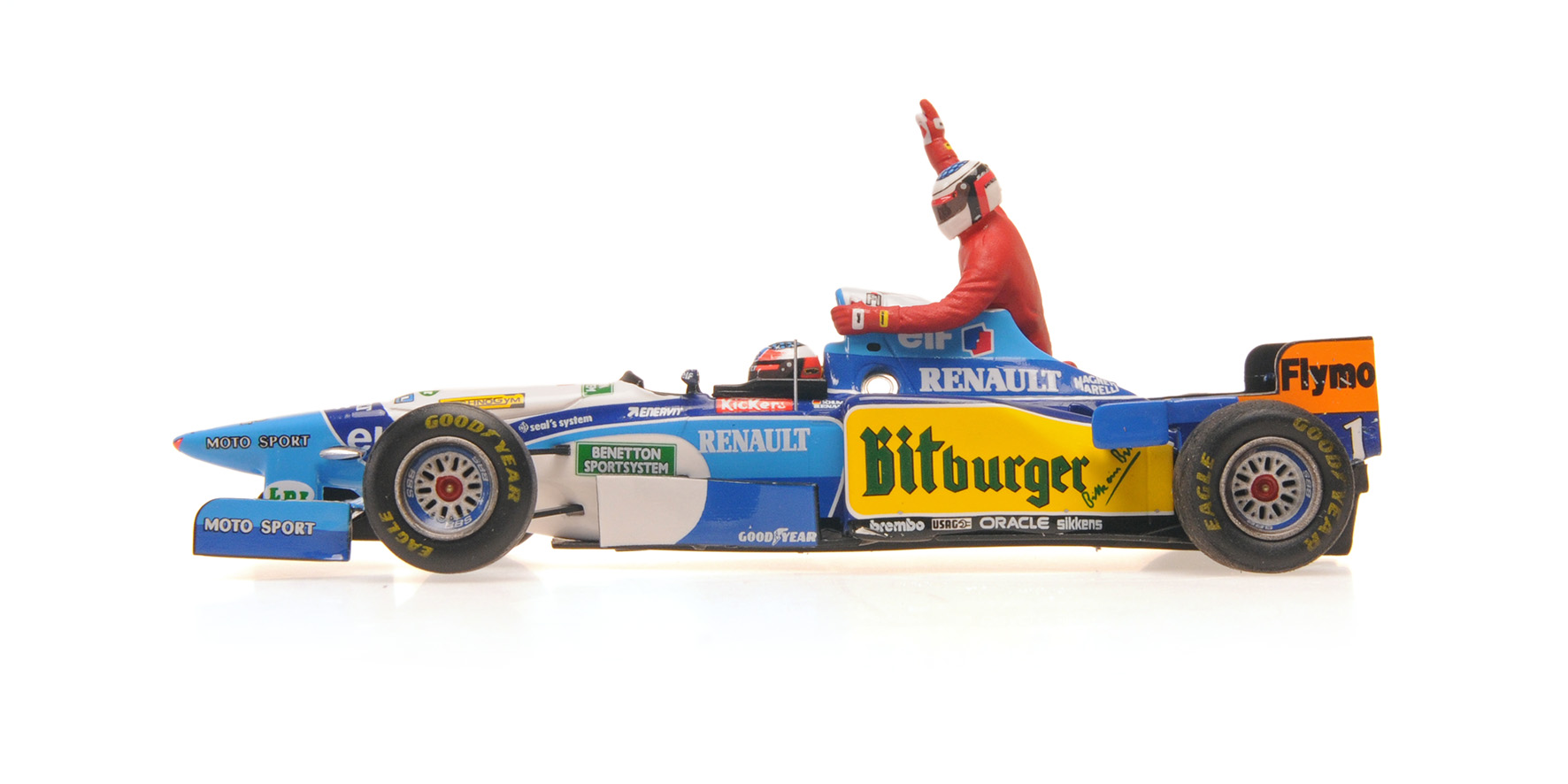 BENETTON RENAULT B195 - MICHAEL SCHUMACHER - CANADIAN GP 1995 (W/FIGURINE ALESI)