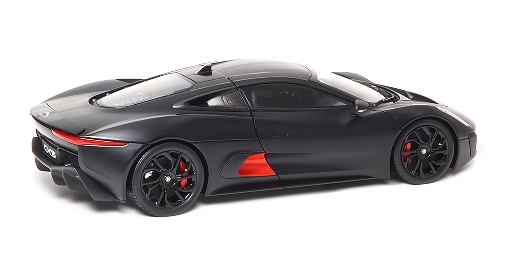 JAGUAR C-X75-SATIN BLACK WITH BLACK STRIPES