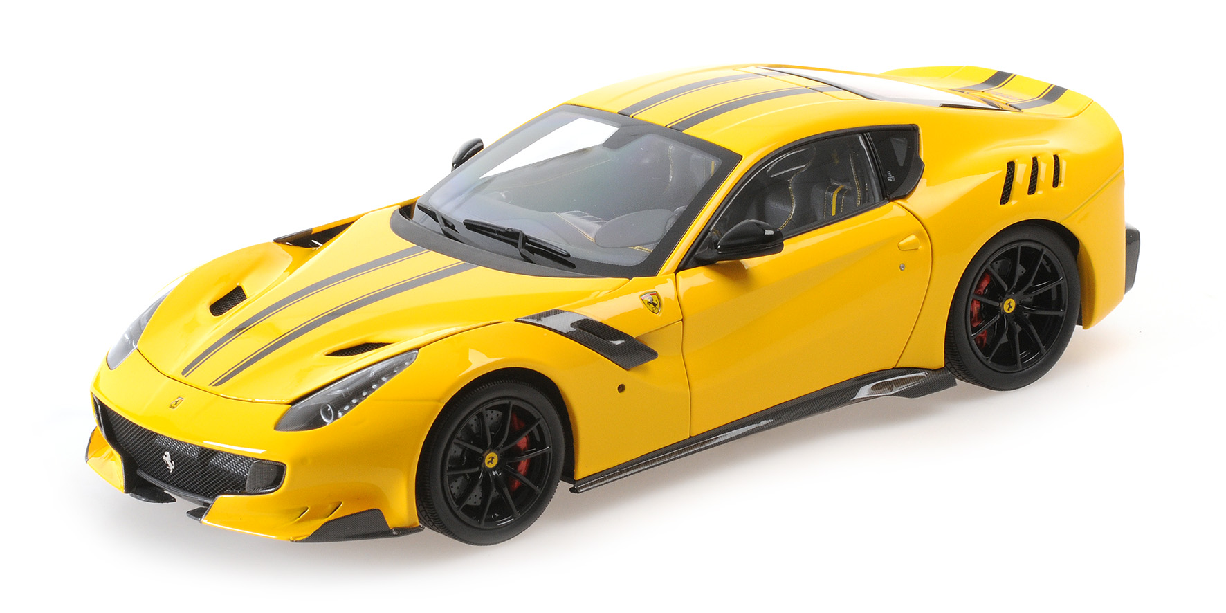 FERRARI F12 TDF - 2015 - YELLOW W/ BLACK STRIPES