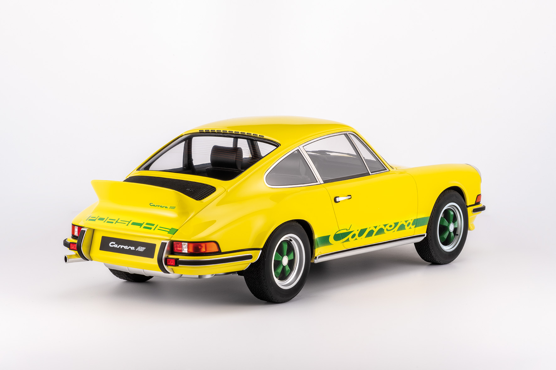 PORSCHE 911 CARRERA RS 2.7 TOURING - 1972 - GELB MIT GRÜNEM DEKOR