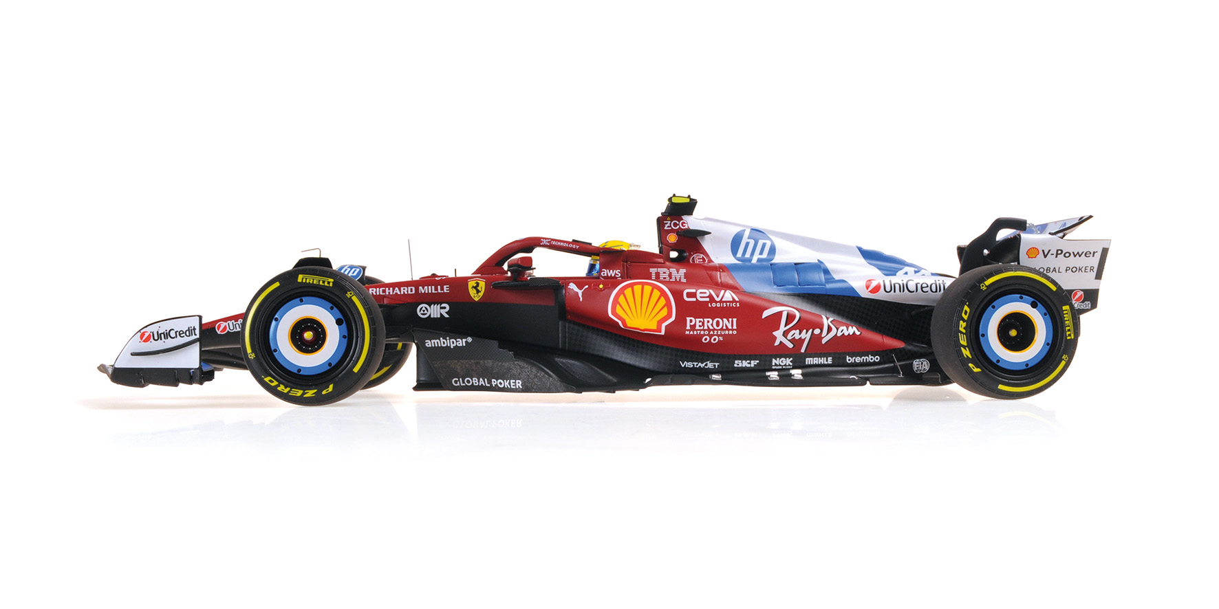 FERRARI SF-25 - LEWIS HAMILTON - MIAMI GP 2025 W/DRIVER FIGURINE