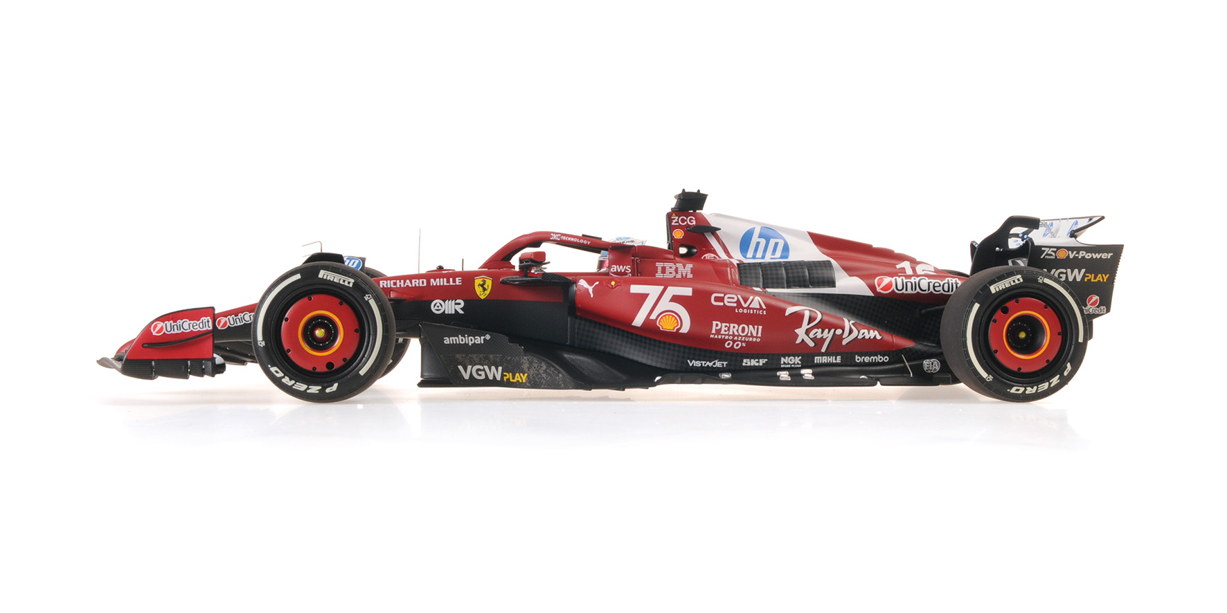 FERRARI SF-25 - CHARLES LECLERC - 2ND PLACE MONACO GP 2025 W/DRIVER FIGURINE