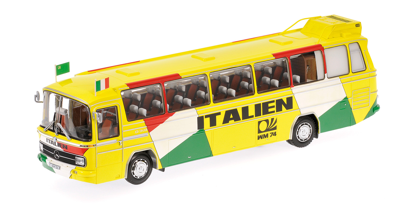MERCEDES-BENZ O302 (LHD) - FUSSBALL-WELTMEISTERSCHAFT 1974 - MANNSCHAFTSBUS 'ITALIEN'