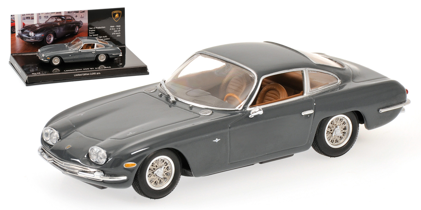 LAMBORGHINI 400GT 2+2 - 1966 - GREY - MUSEUM SERIES