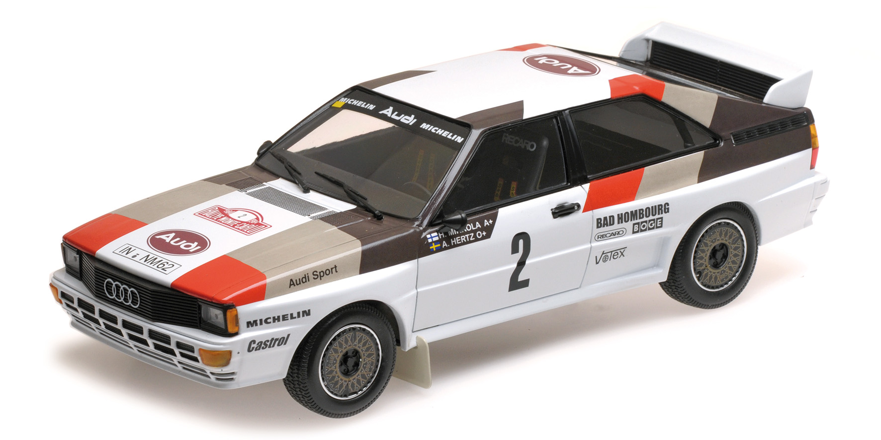 AUDI QUATTRO A1 - AUDI SPORT - MIKKOLA/HERTZ - RALLYE AUTOMOBILE DE MONTE CARLO 1983