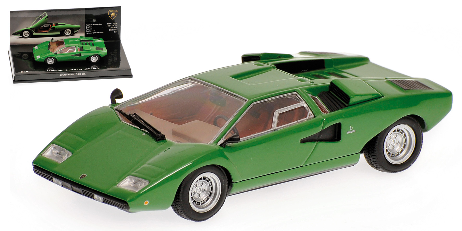 LAMBORGHINI COUNTACH LP400 - 1970 - GREEN - MUSEUM SERIES