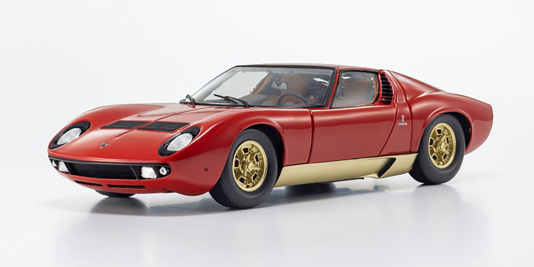 LAMBORGHINI MIURA P400 - RED/GOLD - (08314R)