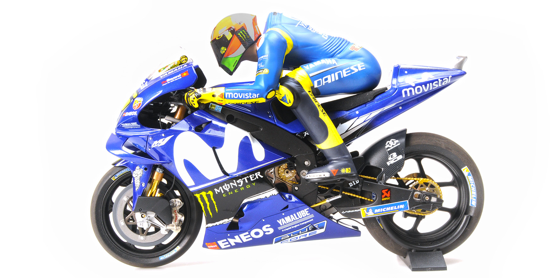 YAMAHA YZR-M1 - MOVISTAR YAMAHA - VALENTINO ROSSI - POLE POSITION MUGELLO GP 2018 - W/ FIGURINE