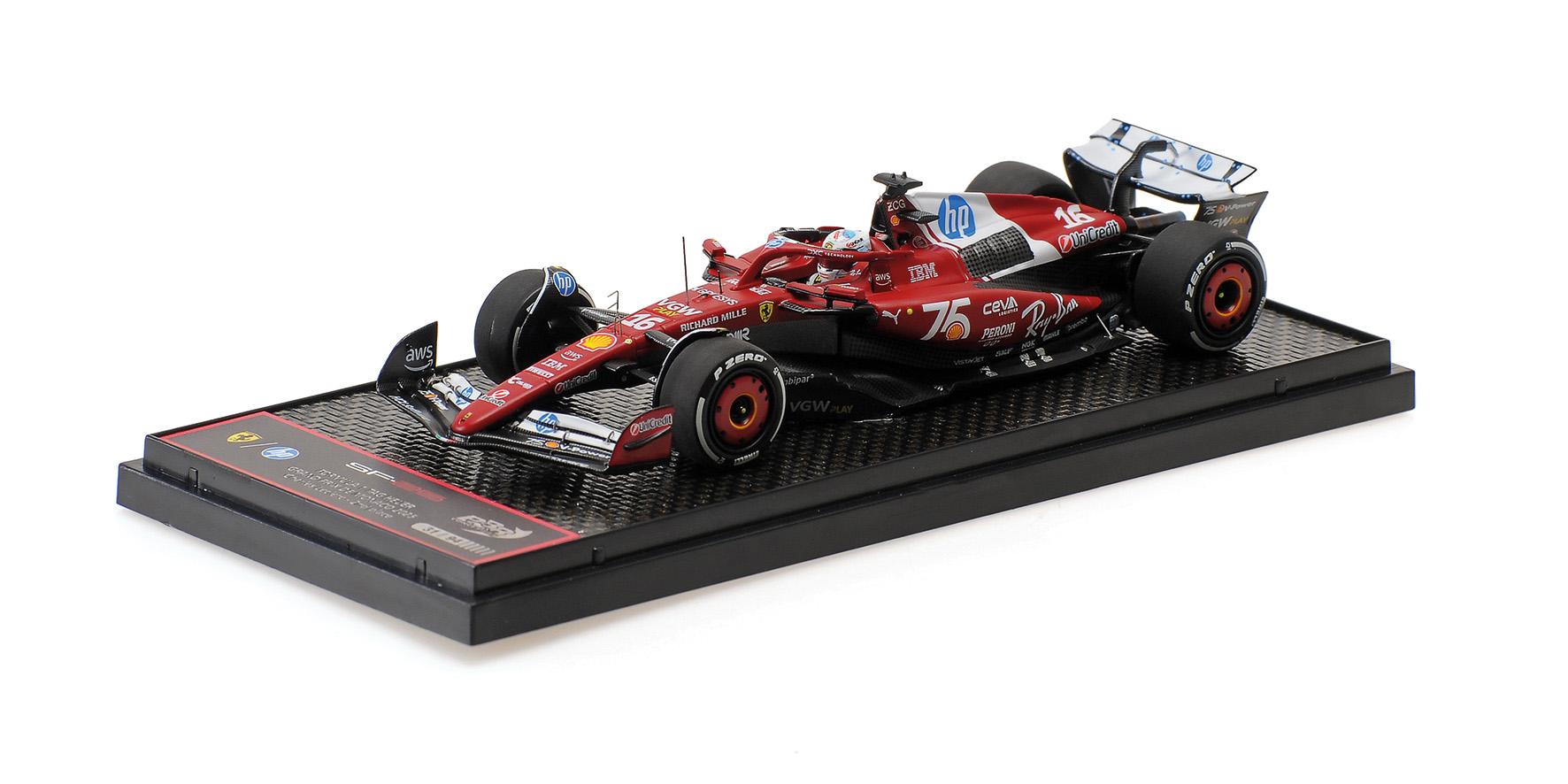 FERRARI SF-25 - CHARLES LECLERC - 2ND PLACE MONACO GP 2025 W/DRIVER FIGURINE