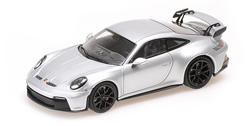 PORSCHE 911 (992) GT3 - 2020 - SILVER METALLIC W BLACK WHEELS - EXCL. MINICHAMPS.DE