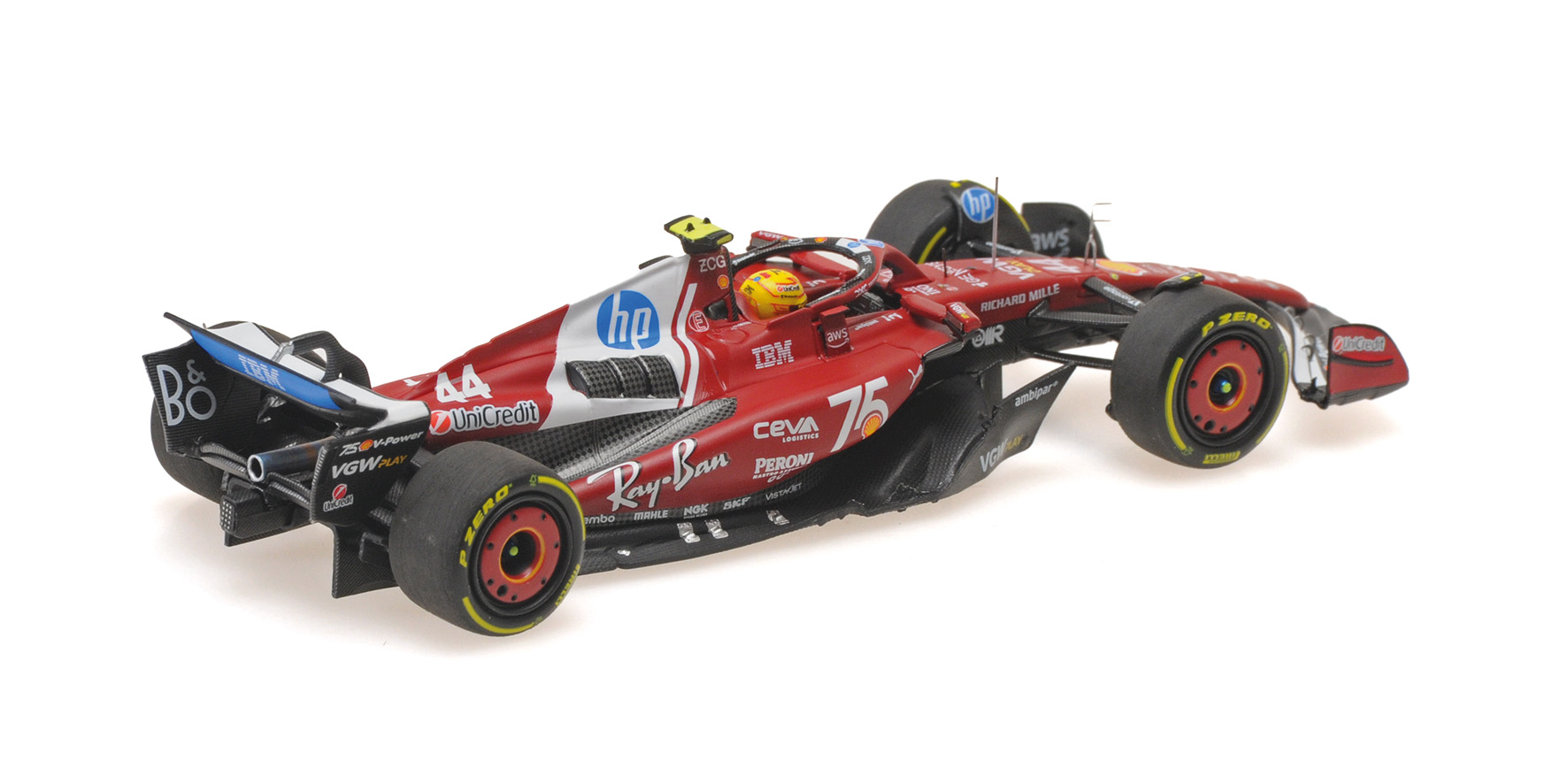 FERRARI SF-25 - LEWIS HAMILTON - MONACO GP 2025 W/DRIVER FIGURINE