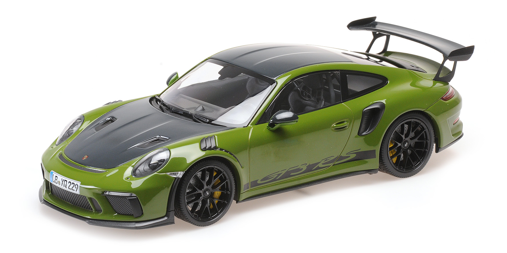 PORSCHE 911 GT3RS (991.2) - 2019 - GREEN W/WEISSACH PACKAGE W/WORDING W/ BLACK WHEELS