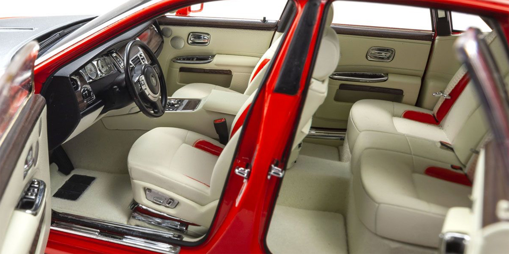 ROLLS ROYCE GHOST - RED/SILVER (08802RS)