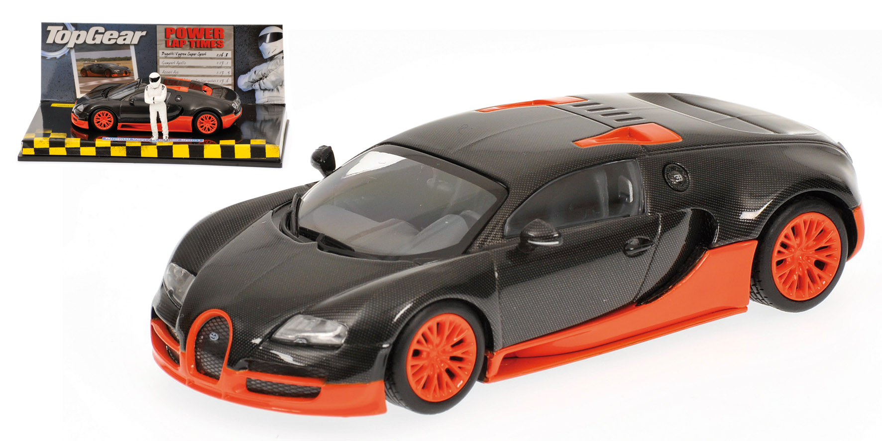 BUGATTI VEYRON SUPER SPORT - 2011 - CARBON/ORANGE - 'WORLD RECORD CAR'