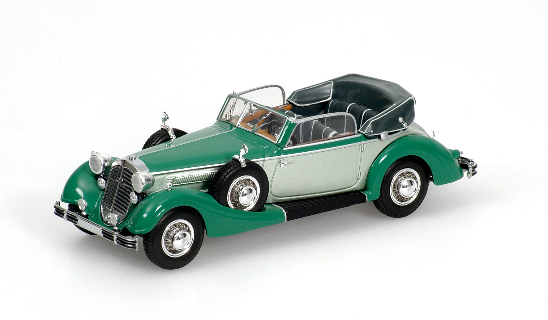 HORCH 853A CABRIOLET - 1938 - GREEN/GREEN
