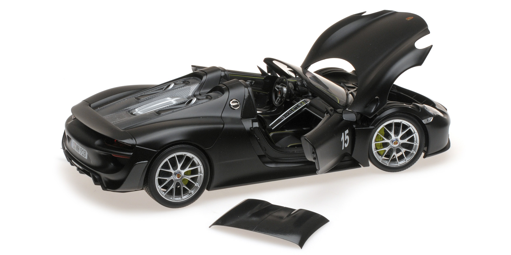 PORSCHE 918 SPYDER - 2013 - W/ WEISSACH PACKAGE - MATT BLACK