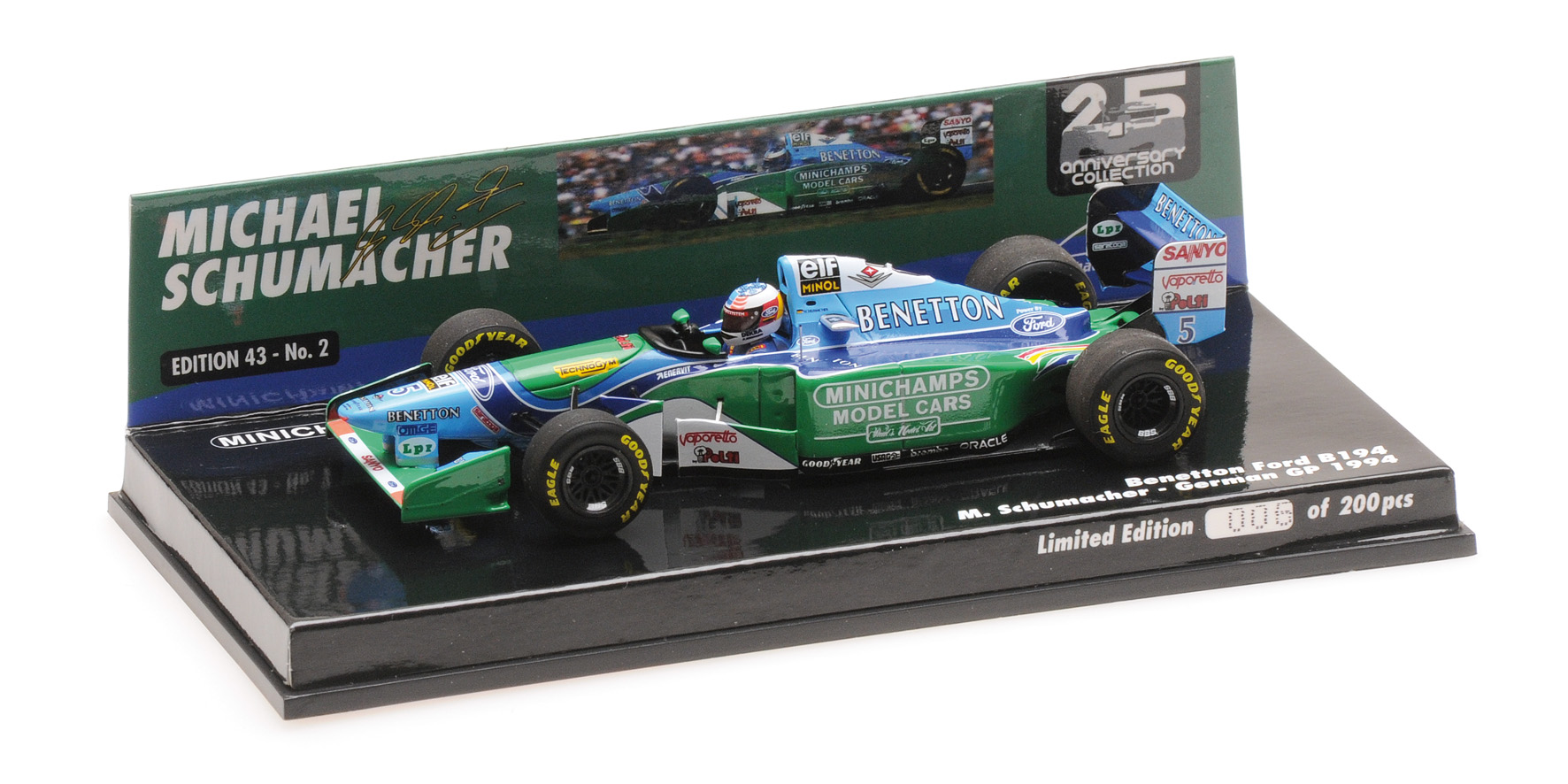 BENETTON FORD B194 - MICHAEL SCHUMACHER - GERMAN GP 1994 - EXCLUSIVE FOR MINICHAMPS.DE