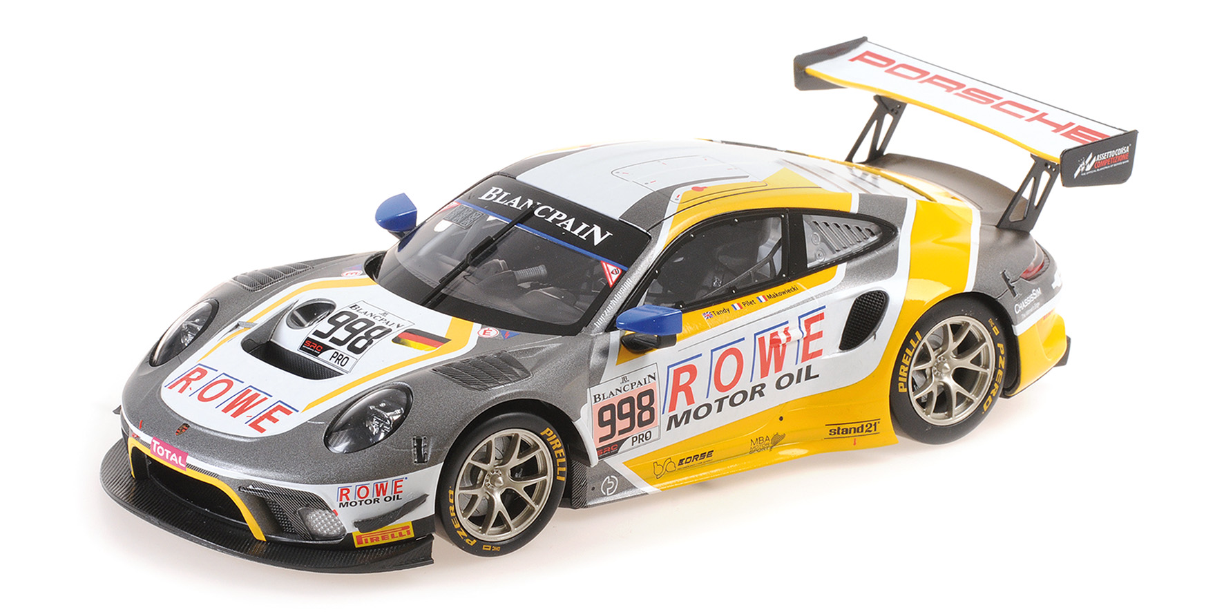PORSCHE 911 GT3 R (991.2) - ROWE RACING - MAKOWIECKI/PILET/TANDY - 2ND PLACE 24H SPA 2019