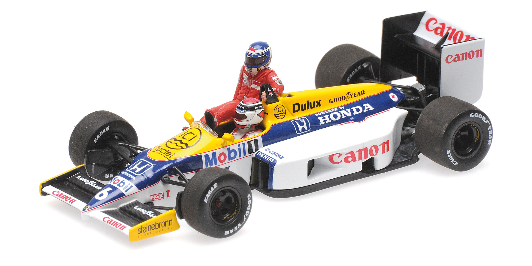 WILLIAMS HONDA FW11 - KEKE ROSBERG RIDING ON NELSON PIQUET - GERMAN GP 1986