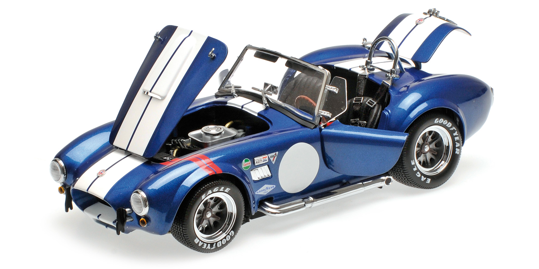 SHELBY COBRA 427 S/C - BLUE/RED LINE (08045BLR)