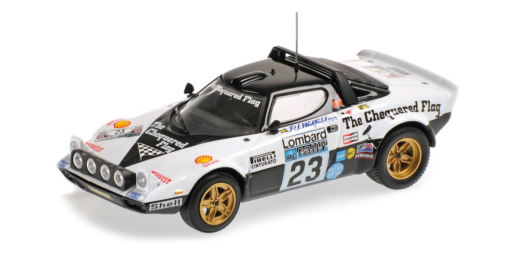 LANCIA STRATOS RALLY  - 'THE CHEQUERED FLAG' - WALFRIDSON/FRAZER - RAC RALLY 1976
