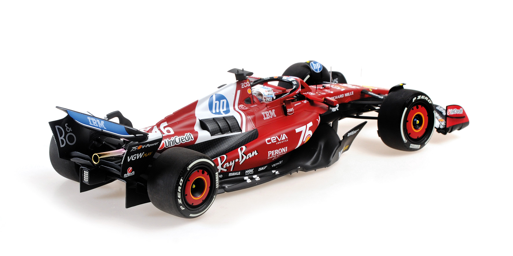 FERRARI SF-25 - CHARLES LECLERC - 2ND PLACE MONACO GP 2025 W/DRIVER FIGURINE