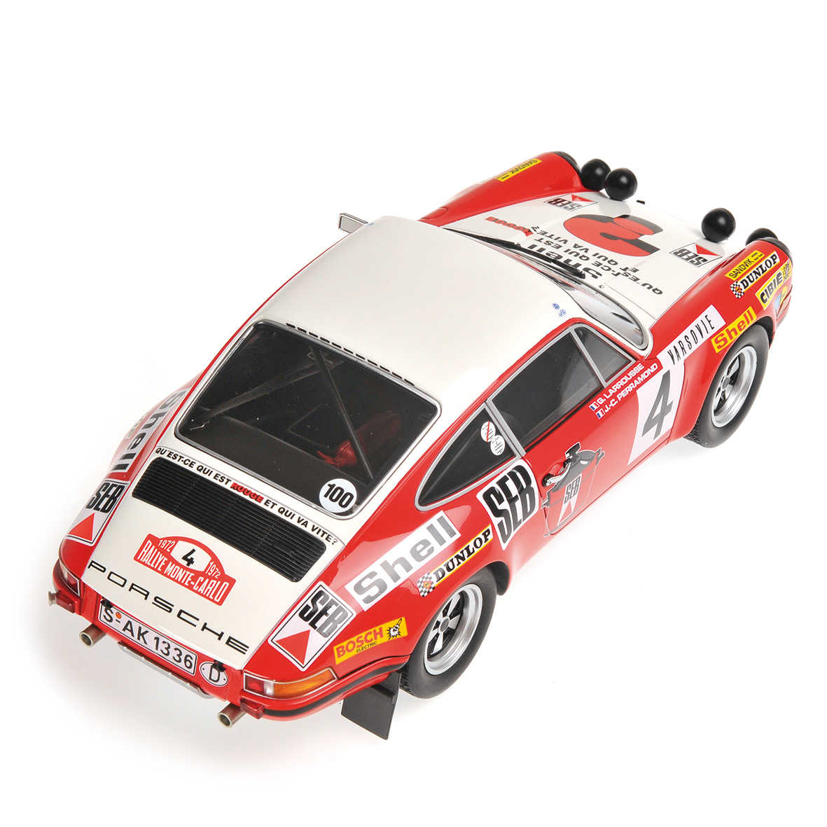 PORSCHE 911 S  - LARROUSSE/PERRAMOND - 2ND PLACE RALLYE MONTE CARLO 1972