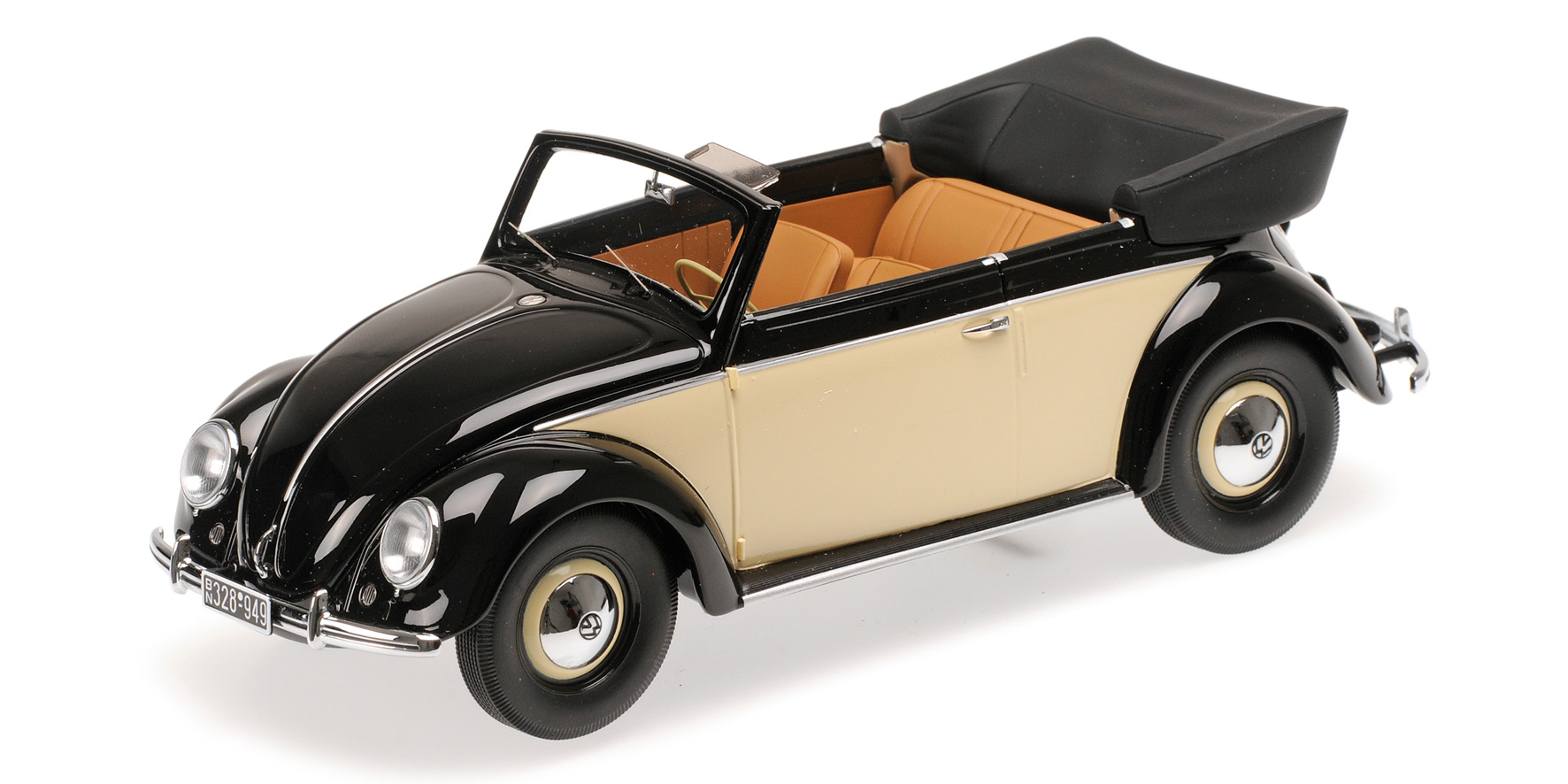 VOLKSWAGEN 1200 CABRIOLET - 1949 - BLACK/CREAM