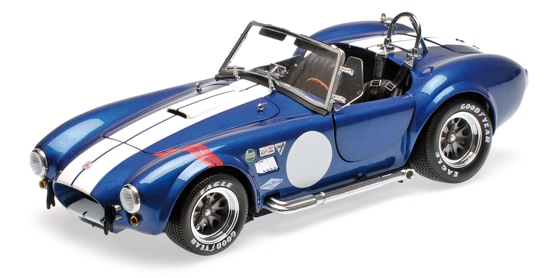 SHELBY COBRA 427 S/C - BLUE/RED LINE (08045BLR)