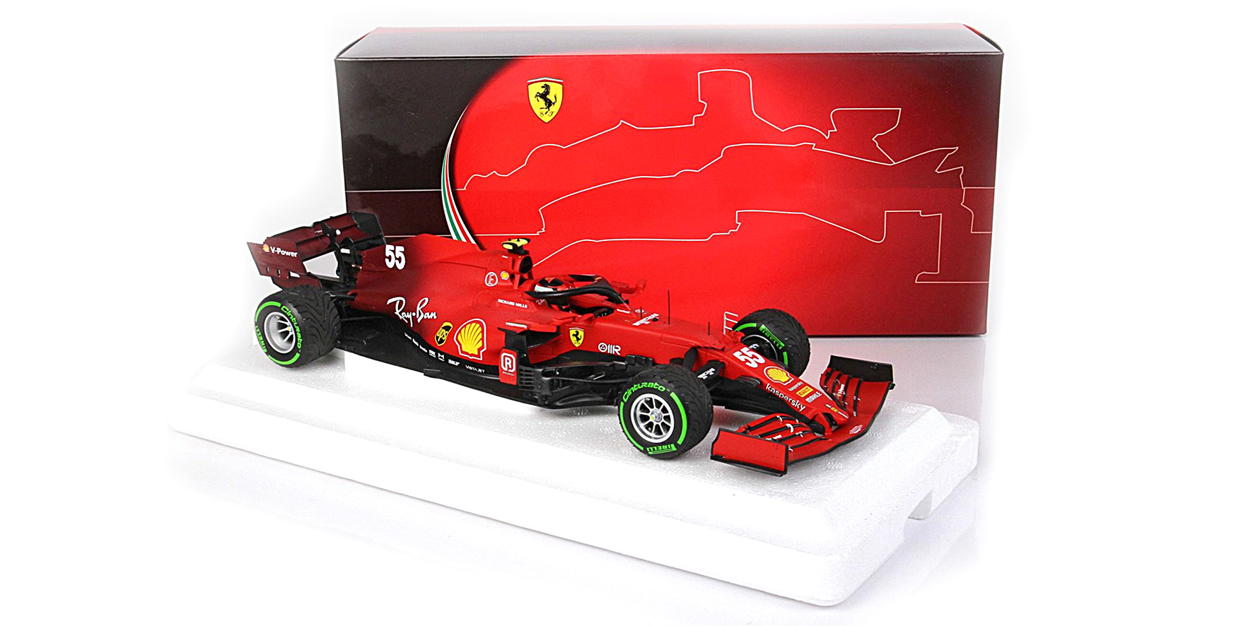 FERRARI SF21 - SCUDERIA FERRARI - CARLOS SAINZ - EMIGLIA ROMAGNA GP 2021 W INTERMEDIATE TYRES