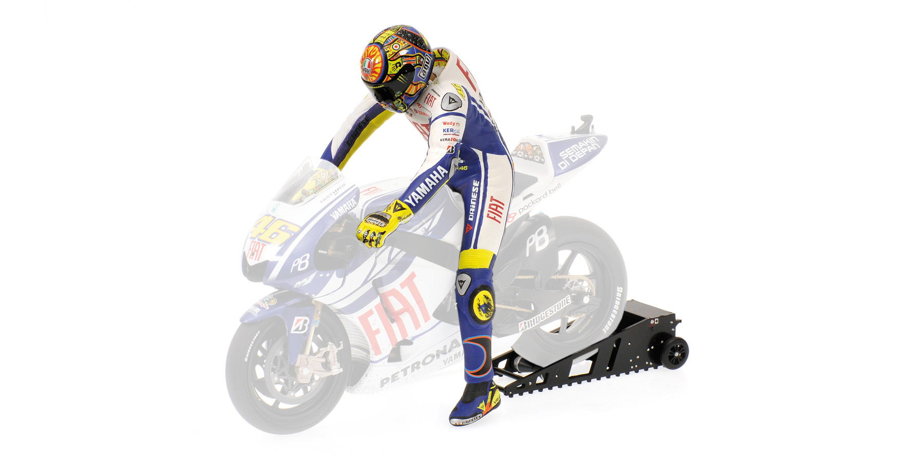 FIGURINE - VALENTINO ROSSI (SET WITH STARTBOX) - MOTOGP - 2009