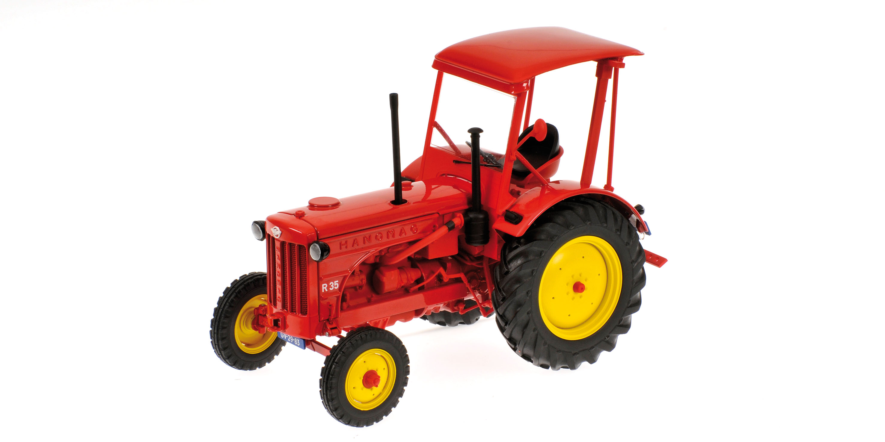 HANOMAG R35 - FARM TRAKTOR WITH ROOF - 1955 - RED
