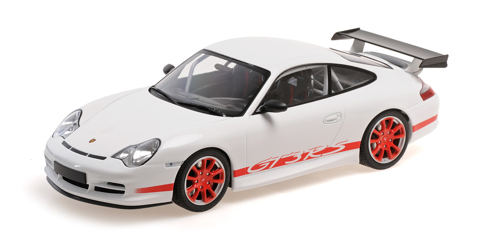 PORSCHE 911 GT3 RS - 2002 - WHITE W/RED STRIPES