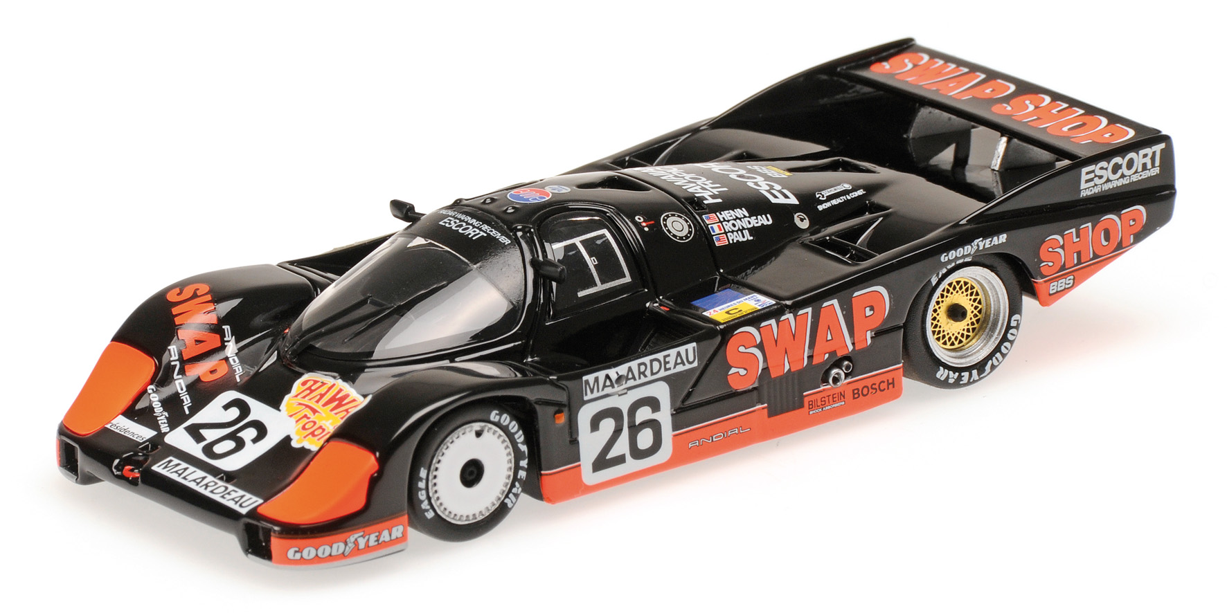 PORSCHE 956L 'HENN'S T-BIRD SWAP SHOP' - HENN/RONDEAU/PAUL JR. - 24H LE MANS 1984