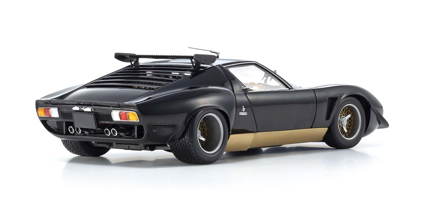 LAMBORGHINI MIURA SVR - BLACK/GOLD (08319BKG)