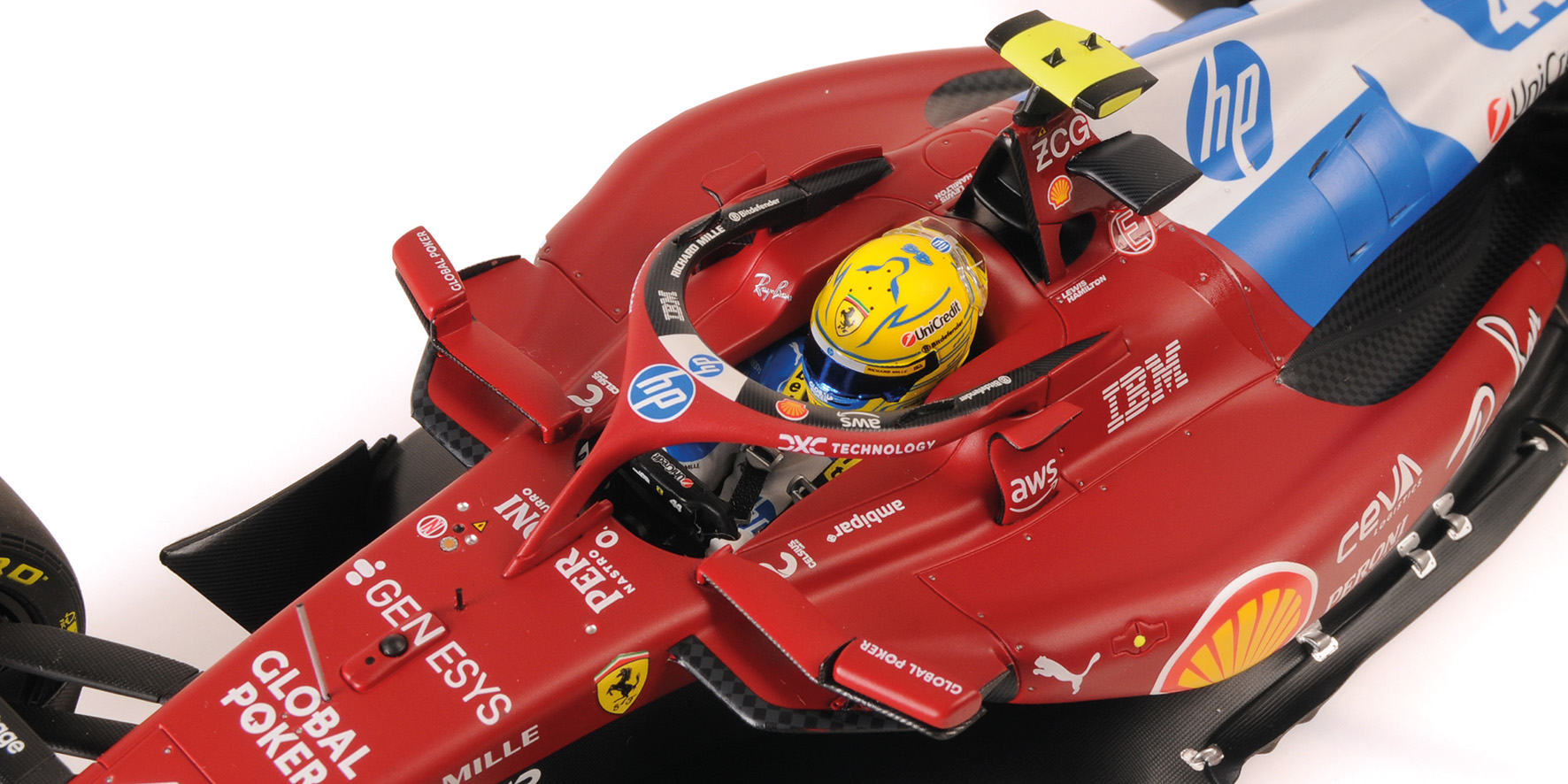 FERRARI SF-25 - LEWIS HAMILTON - MIAMI GP 2025 W/DRIVER FIGURINE